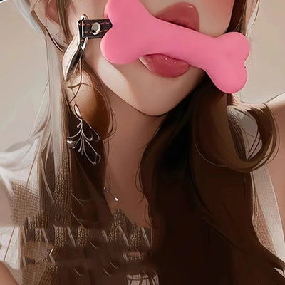 BDSM Sex Harness Mouth Adult Toys Silicone Dog Bone Ball Gag Open Mouth Gag Ball Bdsm Bondage Sex Products Sm Sex Toys for Women