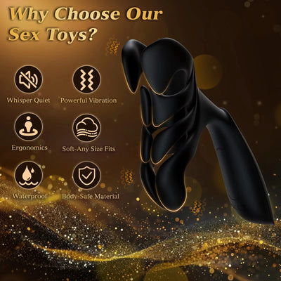 Masturbator for Men Penis Training Vibrator Glans Trainer Stimulator Massager Lasting Delay Endurance Adult Sex Toys For Men 18