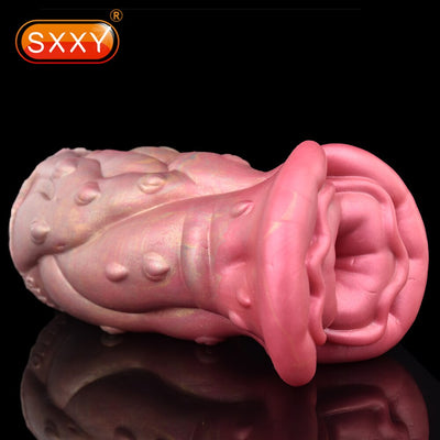 ใหม่ดอกไม้รูปร่าง Masturbation ของเล่นชายซิลิโคนนุ่มเครื่องบินถ้วยอวัยวะเพศชายต่อมลูกหมาก Massager กันน้ำอุปกรณ์ร่วมเพศสำหรับชาย