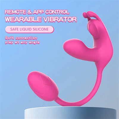 3 In 1 Wearable Vibrator Love Egg Female Masturbator Bendable Massage Stick Nipple Clitoris G-Spot Stimulation Sex Toy For Women