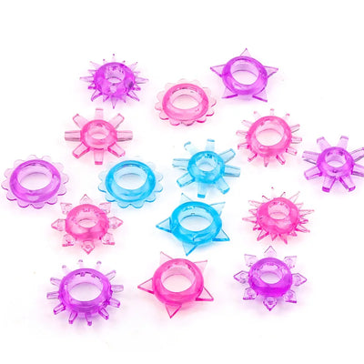 5pcs Lasting BASICS Tickler Cock Ring Multipack Thorn Penis Male Extra Delay Ejaculation More Hard Prevent Impotence Lock Lots