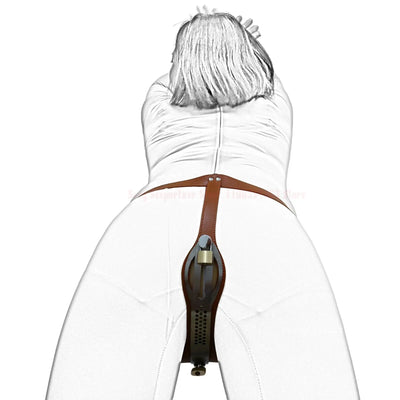 Leather T-Shaped Female Lock Belt Masturbator Strap On Pants Underwear Fetish Chastity Sex Chastity Device Bdsm Toys