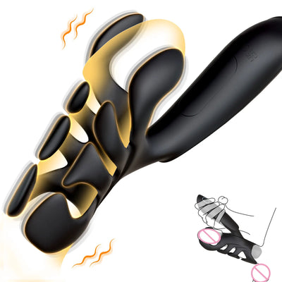 Masturbator for Men Penis Training Vibrator Glans Trainer Stimulator Massager Lasting Delay Endurance Adult Sex Toys For Men 18