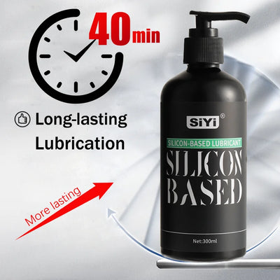 120ml/300ml Silicone-Based Lube with Press Pump, Long-Lasting Stringy Anal Lubricant Suitable for Bathroom and Underwater Use