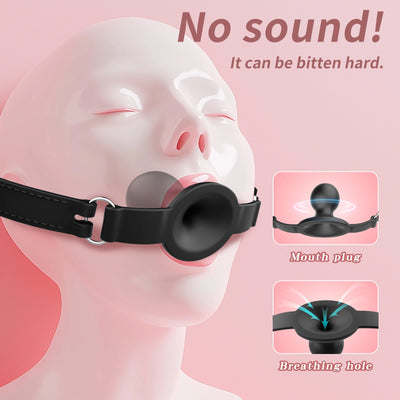 New Silicone Mouth Gags BDSM Breathable Ball Gag Adjustable Belt Mouth Adult Games Erotic Sex Toys For Couple Role Play Sexyshop