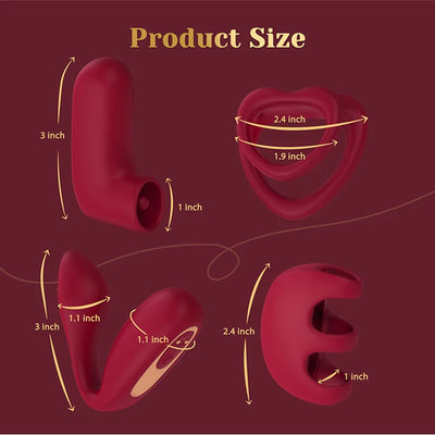 Tracy's Dog Love Vibrator Kit Removable Vibrating Bullet with 4 Silicone Attachments Remote Adult Sex Toys for Women & Partners