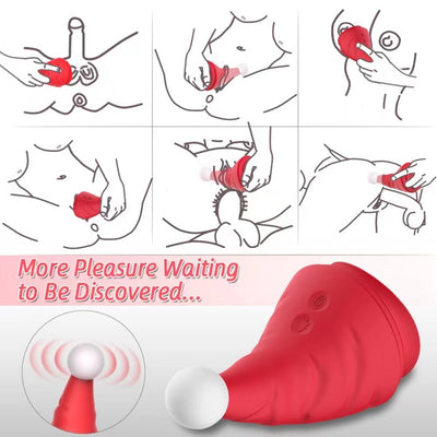 Snowman Clit Sucker Vibrator เซ็กซ์ทอยสำหรับผู้หญิงผู้ใหญ่18หัวนมคริสต์มาสหญิง Clitoris สูญญากาศกระตุ้นอมควย Oral