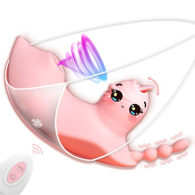เลีย Sucking Vibrator สำหรับผู้หญิง Wearable Dildo ระยะไกล G Spot ช่องคลอด Massager Clit Stimulator Vibrating Anal Butt Plug เซ็กซ์ทอย