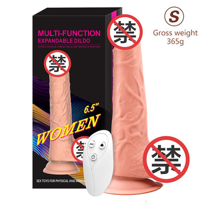 Telescopic ความร้อน Dildo Vibrator G-Spot นวดขนาดใหญ่สมจริง Penis เร้าอารมณ์ Anal เซ็กซ์ทอยสำหรับผู้หญิงผลิตภัณฑ์สำหรับผู้ใหญ่
