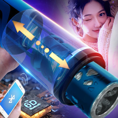 บลูทูธควบคุมอัตโนมัติ Telescopic หมุนลูกสูบชาย Masturbator คัพเซ็กซี่ Moans เสียงช่องคลอดจริง Pussy เซ็กซ์ทอยสำหรับ Man