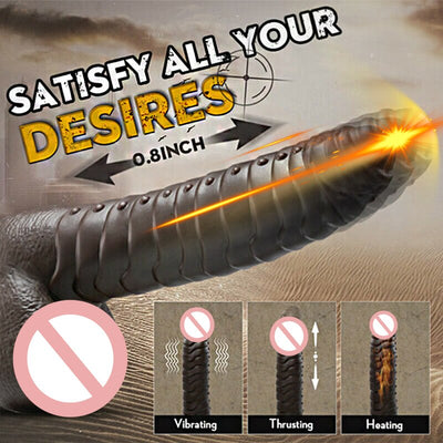 สัตว์ที่สมจริง Thrusting ความร้อน Dildo Dragon Dick ไดโนเสาร์หญิง Masturbator เซ็กซ์ทอย G-Spot Anal Stimulation Penis Vibrator