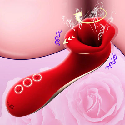 Tongue Licking Vibrator for Women with Handle 10 Speed Clitoral Stimulator Nipple G-Spot female Masturbator Adult Sex Toys 18+