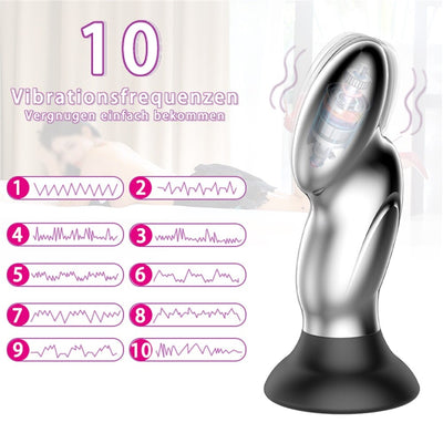 โลหะ Vibrator Anal เสียบของเล่นเพศสำหรับผู้ชาย Anal Massager สแตนเลส Butt Plug G-Spot Anus Stimulator Remote ช่องคลอด Vibrator