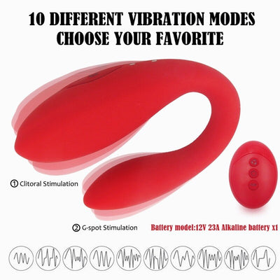 คู่ Vibrator รีโมทคอนโทรลไร้สายเครื่องสั่นสะเทือนคู่ Wearable Dildo ช่องคลอด Clitoris กระตุ้นเซ็กซ์ทอยสำหรับผู้หญิง Masturbator