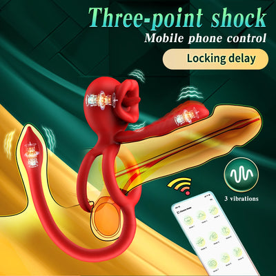 Wireless Penis Vibrator Semen Lock Ring Ejaculation Delay Massager Remote Control Dick Masturbator Cock Rings Sex Toys For Men