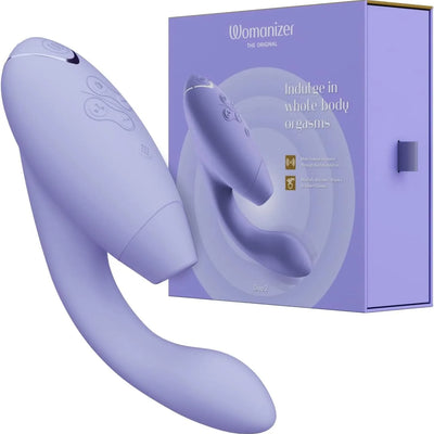 Womanizer Duo 10 Sucking Vibration Modes&14 Intensity Levels Sex Toy for Clitoral and G-spot Stimulation IPX7 Magnetic charging