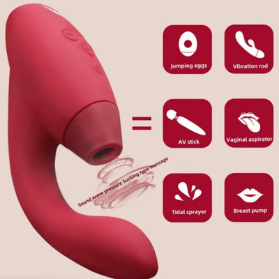 Womanizer Duo 10 Sucking Vibration Modes&14 Intensity Levels Sex Toy for Clitoral and G-spot Stimulation IPX7 Magnetic charging