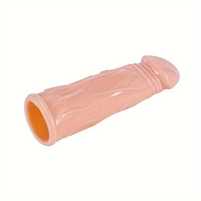 1pcs Men's Flesh Color Or Crystal Adult Sex Toy Penis Cover Sleeve Penis Extender Reusable Delay Ejaculation Add More Fun And Excitement For Men Women Couples