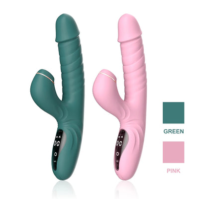 adult sex toys,Simulated glans, long-distance extension, tongue teasing, pulse vibration, LCD touch control, one click heating