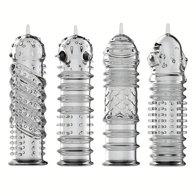 Crystal Men's Adult Sex Toy Penis Cover Sleeve Penis Extender Reusable Delay Ejaculation Add More Fun And Excitement For Men Women Couples
