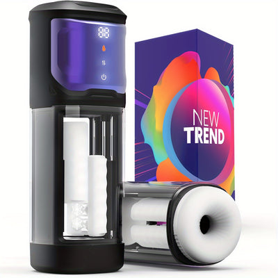 Male Masturbator Sex Toys For Men - Male Sex Toys Rubbing Heating Masturbator For Penis Stimulation, Adult Toys Mens Sex Toy Wtih 6 Rubbing Thrusting & 9 Vibrating & 2 Heating Modes, Pocket Pussy Male