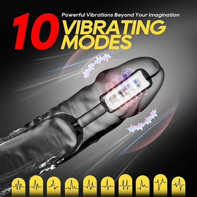 Penis Extender Sleeve Cock Sleeve with Vibrators glan clit stimulator, Penis Enlarger Vibrating Penis Sleeve Cock Ring with 10 Vibration Modes Remote Control