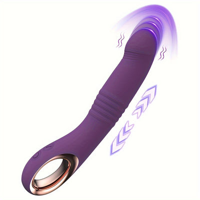 USB Rechargeable Dual Function Adult Toy: 10 Vibration and Stimulation Modes, Realistic Silicone Design, Suitable for Female and Couples