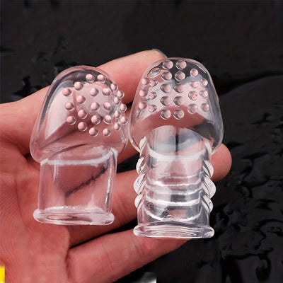 2pcs Transparent Permanent Empty Penis Sleeve, Soft Elastic TPE Material, Delayed Ejaculation Penis Ring, Reusable Dildo Penis Sleeve, Granular Texture Penis Extender, Physical Sensitivity Reduction, Penis Expansion For Men And Couples To Use Sex Toy