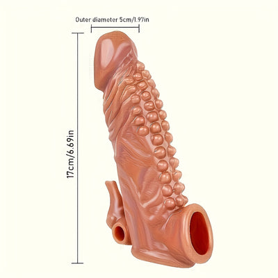 Men's Adult Sex Toy Penis Cover Sleeve Penis Extender Reusable Delay Ejaculation Add More Fun And Excitement For Men Women Couples