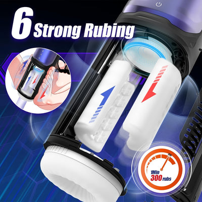 Male Masturbator Sex Toys For Men - Male Sex Toys Rubbing Heating Masturbator For Penis Stimulation, Adult Toys Mens Sex Toy Wtih 6 Rubbing Thrusting & 9 Vibrating & 2 Heating Modes, Pocket Pussy Male