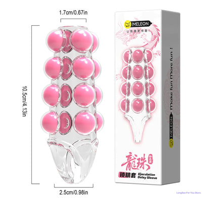 ขนาดของปลอกชะลอการหลั่ง ความยาว 10.5cm และเส้นผ่านศูนย์กลาง 1.7cm