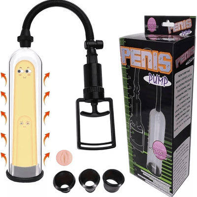 Manual Vacuum Penis Enlarger Penis Vacuum Pump - Penis Trainer Male Sex Toys for Penis Enlargement and Erection Improvement - with Penis Ring