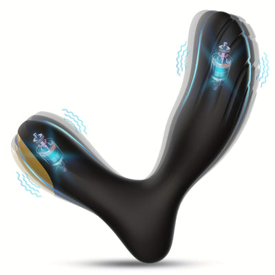 Vibrating Prostate Massager for Beginners, Personal Anal Toy P Spot Vibrator with Remote Control for Hands Free Play, Rechargeable Butt Plug with 10 Vibrations