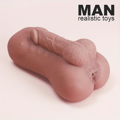 Realistic Silicone Pocket Pussy Male Masturbator - Textured Tight Vagina for Enhanced Stimulation, Safe & Skin-Friendly Adult Sex Toy for Men
