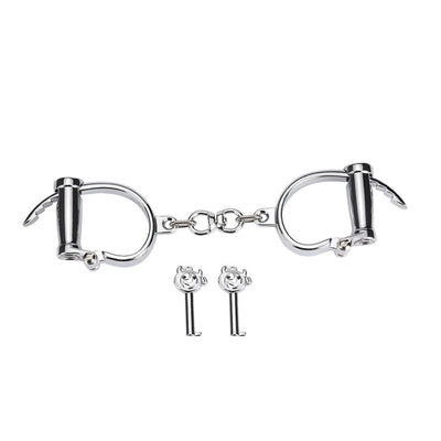 Stainless Steel Female Male Handcuff Metal Ankle Cuffs Wrist Cuff for Couple Bdsm Bondage Restraints Adult Game Sex Toys