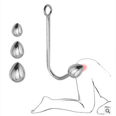 Anal Hook Metal Butt Plug with Ball Anal Plug Dilator Multifunctional Masturbation Butt Sex Toys