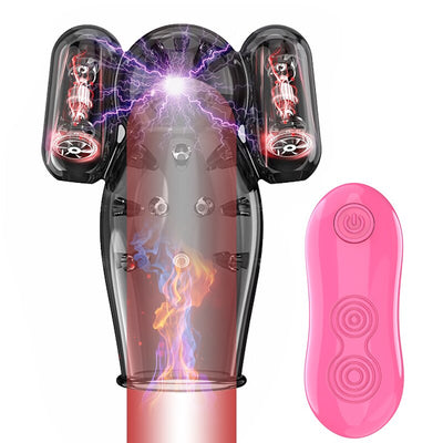12 Modes Ghost Exerciser Penis Sex Toys for Men Glans Vibrator Penis Sleeve Enhancement Delay Lasting Glans Trainer Masturbator