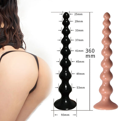 360mm Long Anal Plug 8 Beads Sex Toys for Female Gays Anus Prostate Massager Masturbator Anal Bead Balls Butt Sex Product Toys