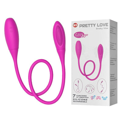 7 Speed Silicone Snaky Double Vibration USB Rechargeable G-spot Vibrator Bullet Adult Sex Products for Couple Toys