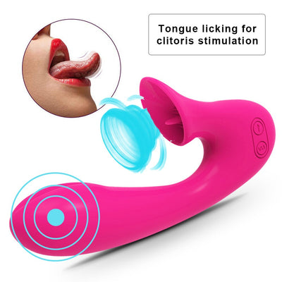 Abhoth Tongue Lick Vibrator for Women 12-speed AV Electric Massager G Point Female Vibrator Sex Machine Sexy Toys for Adults 18