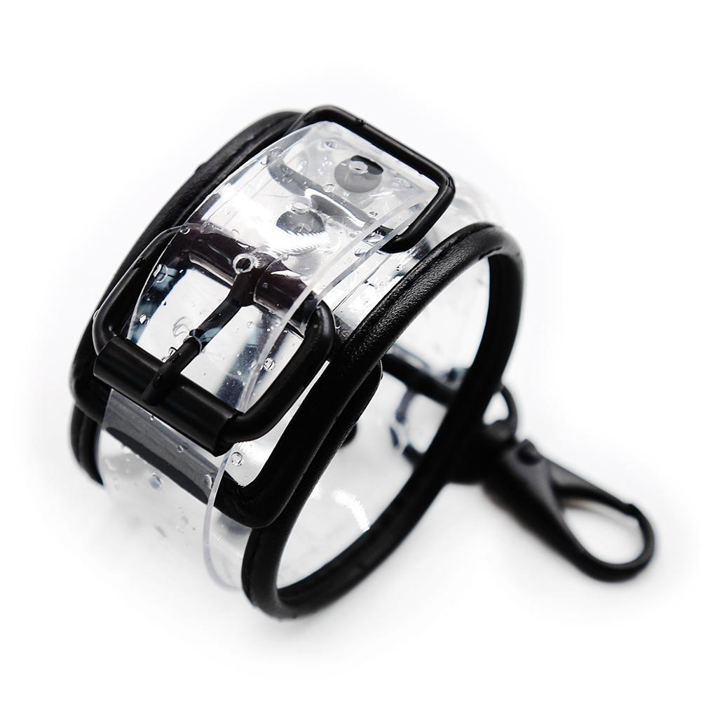 Adjustable Transparent PVC Handcuffs Ankle Cuffs Collar Neck Manacle ...