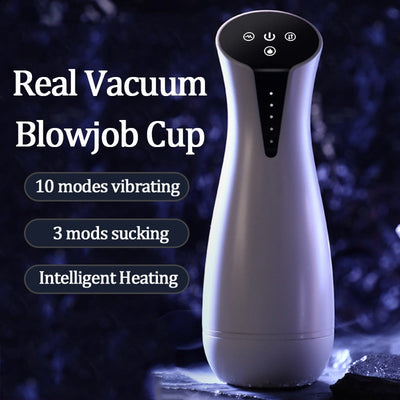 Automatic Sucking Vibrating Heating Male Masturbator Cup Real Vacuum Stimulator Oral Blowjob Vaginal Machine Sex Toys for Men
