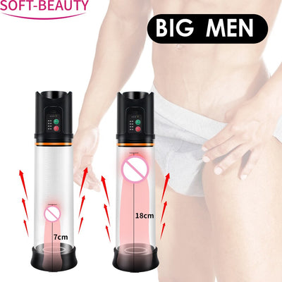 Electric Penis Pump Male Masturbator USB Charging Automatic Penis Extender Vacuum Pump Penile Enlarger Erection Sex Toys for Men
