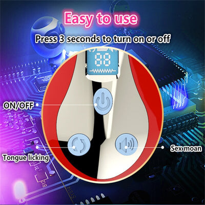 อมควยลิ้นเลียชาย Masturbator Vibrator สำหรับผู้ชายอัตโนมัติ Oral Deep Throat ช่องคลอด Masturbator ถ้วยความร้อนชายของเล่น