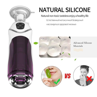 Men Vibrator Masturbator Cup Dick Telescopic Insertion Rotation Penis Sucking 10 Speeds Electric Adult Sex Toy for Man Sex Shops