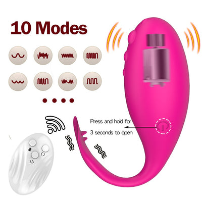POMELOK Vibrator for Women Wireless Remote Vibrating Egg Vagina G-Spot Anal Stimulation Wear Vibrator Panties Sex Toy for Couple