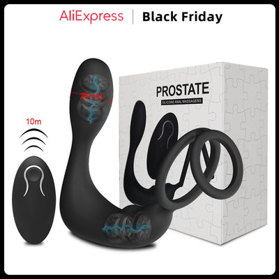 ชาย Prostate Massager 9ความเร็วมอเตอร์ Vibrators เพศของเล่นสำหรับผู้ชาย Masturbator Anal Butt Plug สินค้าผลิตภัณฑ์สำหรับผู้ใหญ่คู่18