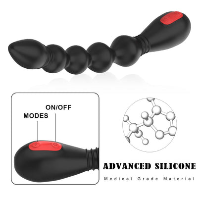 Prostate Stimulator Anal Training Sex Toy 9 Frequency Powerful Anal Beads Vibrator Flexible Anal Plug Waterproof Butt Plug