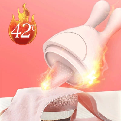 Rabbit Huge Tongue Dildo Vibrator for Women Heating Pussy Licking Toys Oral Blowjob Clitoris Stimulate Erotic Sex Toys for Women