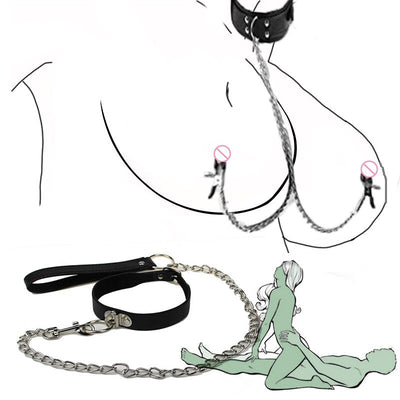 Restraint Handcuffs Neck Sex Collar Leash Bedroom Flirting BDSM Slave Sex Toys for Women Couples Games No Anal Plug Sexy Toys